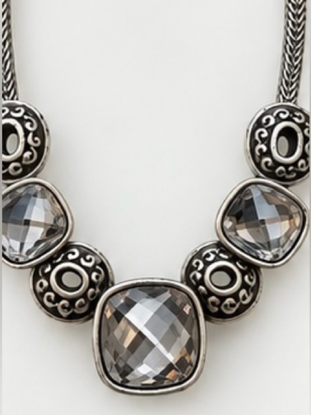 Brighton Venus Rising Smoky Crystal Statement Necklace – Retired